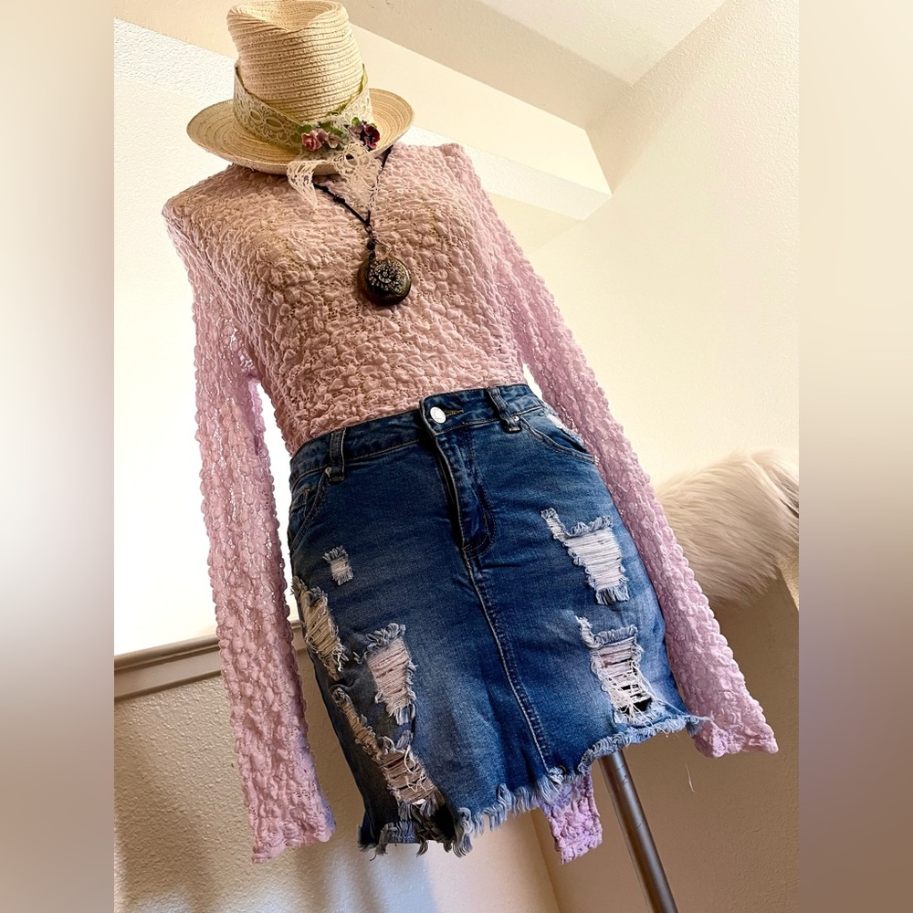 EUC S Lace Free People Bodysuit - Picture 6 of 9